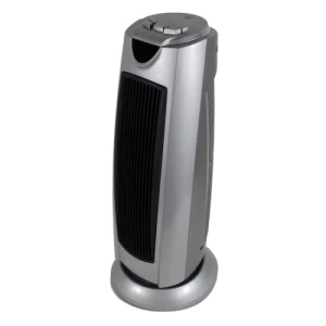 Aeroterma tip turn, cu aer cald sau rece, putere 2000W, cu 2 trepte de functionare, oscilanta, termostat reglabil, protectie la supraincalzire, buton on/off, argintiu - Img 2