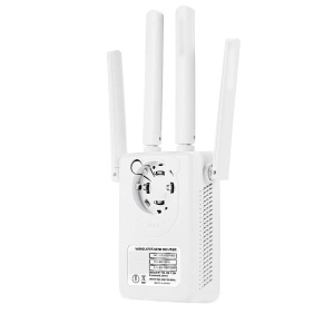 Amplificator extender Retea Wi-Fi FOXMAG24, 4 Antene, Repetor, server incorporat, Alb - Img 4