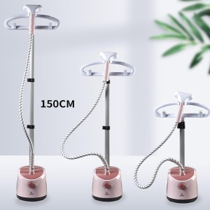Aparat de călcat vertical cu abur, cu masă de călcat și rezervor de apă de 1,7 l, alimentare la retea, inaltime ajustabila, control temperatura, alb/roz - Img 2