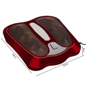 Aparat pentru masajul picioarelor, cu functie de incalzire si infrarosu, masaj cu vibratii, elimina durerile de picioare, dimensiuni 36x32x8 cm, rosu - Img 2