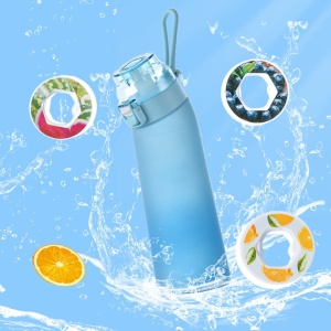 Bidon pentru apa, aromatizat, capacitate 750ml, ideala pentru calatorii, rezistenta la cazaturi, multicolor - Img 3