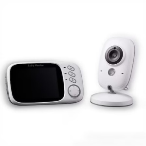 Camera Audio-Video si monitor, pentru supraveghere bebelusi, ecran HD XXL 3.2 Inch, LCD, alb - Img 1