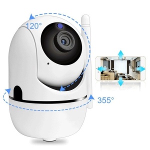Camera IP WiFi, rotativa la 360°, Full HD, Night Vision, notificari telefonice, alb - Img 4