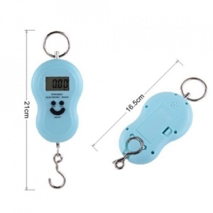 Cantar Electronic Portabil FOXMAG24, 50kg, Ecran LCD, Portabil, Sisteme de Atentionare pentru Greutate depasita sau Baterie descarcata, Albastru - Img 3