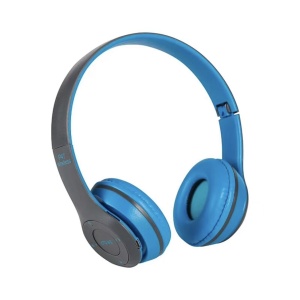 Casti bluetooth FOXMAG24® ,Wireless, cu microfon , card de memorie, Albastru/negru - Img 1