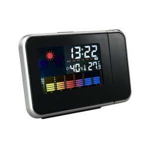 Ceas LED cu calendar FOXMAG24®, alarma, ecran color - Img 1