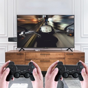 Consola de jocuri video retro, Controler wireless dual, HDMI, Compatibil TV, 64GB, 10000 de jocuri, Negru - Img 3