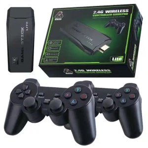 Consola wireless 1Tech SH-G02, 10.000 de jocuri incorporate, doua joystick-uri wireless, 4K, 2,4 GHz, negru - Img 2