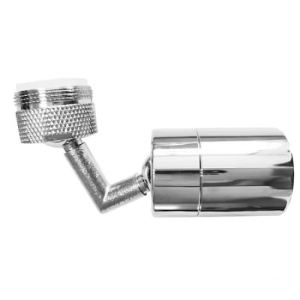 Extensie robinet cu filtrare, pivotant cu cot, cu doua moduri de stropire, rotire 720 de grade, argintiu - Img 2