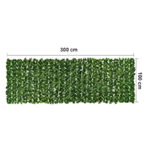 Gard artificial cu frunze, tip frunza, Atelier Scop®, Verde Colorat, 300x100cm - Img 4