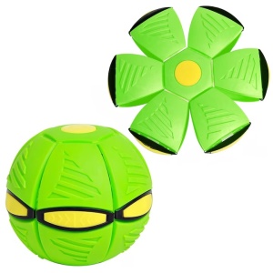 Jucarie 2 in 1, minge si disc, convertibila, 2 moduri de joaca, dimensiune 23 cm, verde - Img 4