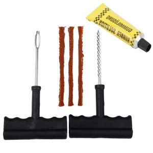 Kit unelte pentru reparartii pana roti auto, cu 6 piese, ergonomic, prindere sigura, universal, din otel si plastic, maro - Img 1