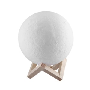 Lampa Luna FOXMAG24 cu stand de lemn, de veghe, potrivita in camera copilului, lumina ajustabila - Img 1