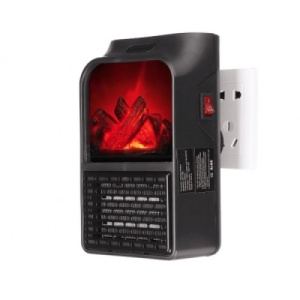 Mini aeroterma portabila FOXMAG24®, 900W, ecran digital, Temperatura Ajustabila, Lumina Ambientala, negru - Img 1