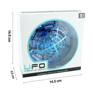Mini drona OZN disc zburator interactiv, 3 senzori infrarosu, lumina LED, rosu - Img 2