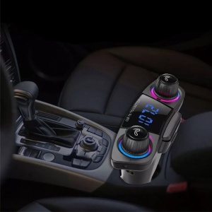 Modulator auto, cu cititor de carduri, bluetooth, handsfree, functie incarcare telefon, negru - Img 2