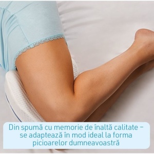 Perna din spuma cu memorie pentru picioare FOXMAG24®, 25 x 25 x 15 cm, alb - Img 2