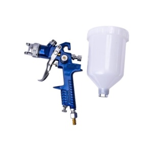 Pistol de vopsit cu aer comprimat, FOXMAG24, capacitate rezervor 125ml, diametrul duzei 1.2mm, albastru - Img 4