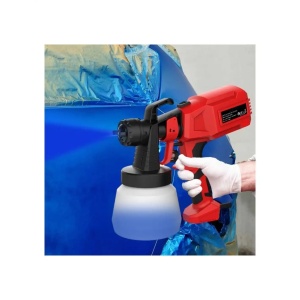 Pistol de vopsit, cu rezervor de 800 ml, cu acumulator inclus, duza reglabila, cu piese detasabile pentru o curatare usoara, rosu - Img 3