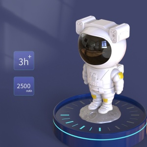 Proiector de stele Astronaut, copii si adulti, LED, Telecomanda, reglare 360º, Alb - Img 4