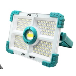 Proiector solar, putere 100W, cu 188 LED-uri, unghi de iluminare 180 grade, 4 moduri de iluminare, gri/verde - Img 4