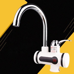 Robinet FOXMAG24 cu afisaj LCD al temperaturii pentru incalzit apa, electric, montare pe chiuveta, argintiu - Img 4