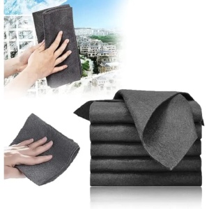 Set 10 lavete magice pentru curatare fara urme, zgarieturi sau scame, multifunctionala, pentru geamuri, bucatarie, baie, din microfibra, dimensiuni 30X30 cm, gri - Img 5