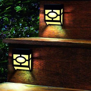 Set 4 lampi solare, pentru gradina si tersara, fixare prin agatare, din ABS, lumina LED, cu panou siliciu policristalin, negru - Img 2