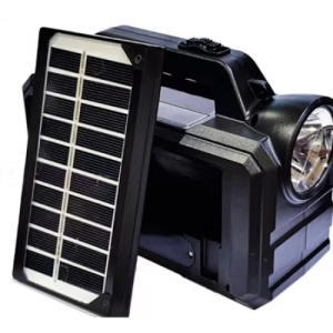 Sistem de iluminat solar, cu 2 becuri LED, lampa LED, USB, tensiunea maxima 9V, negru - Img 2