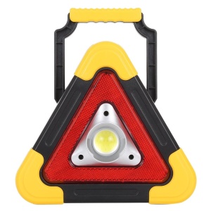 Triunghi SOS Cu Lanterna LED COB, FOXMAG24, LED Rosu , Incarcare Solara , USB , Acumulator Integrat , Galben - Img 1