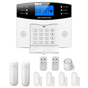 Alarma fara fir, control vocal, Wifi GSM 4G, memento prin SMS, notificare pe telefon, afisaj de 2.4 inchi, alb - Img 1