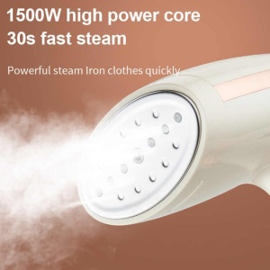 Aparat de Calcat Vertical Portabil – 1500W, Vaporizare Rapida 15s, 3 Nivele de Abur, Rezervor 280ml, Panou Inox, Galben Pal - Img 2