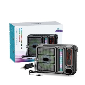 Aparat de radio, cu bluetooth, microfon, fara fir, curea de transport, intrare USB si card, negru - Img 1
