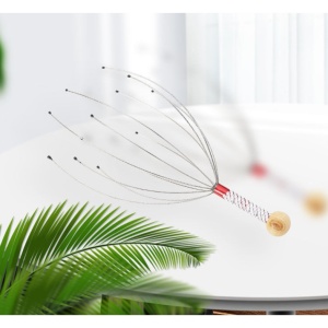 Aparat masaj capilar, Eliminare dureri, Efect calmant, Stimulare 3D, Argintiu/Rosu - Img 3