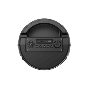 Boxa portabila cu lumini RGB, putere 8W, MP3, USB, bluetooth, TF, slot microfon, WI-FI, karaoke, acumulator, negru - Img 3