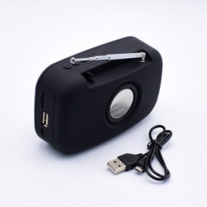 Boxa portabila, cu Mp3, bluetooth, USB, microSD, radio, buton ON/OFF, control volum, baterie reincarcabila, functie Hands-Free, negru - Img 2