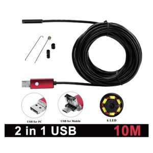 Camera Endoscopica de Inspectie 2 In 1 Android PC Micro USB Camera HD 6 Led Cu Functie OTG si UVC 8.0mm 10Mt - Img 3