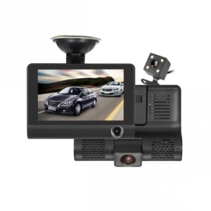Camera Video Auto Tripla FULL-HD, 3 camere- fata/spate/interior, Display 4 inch - Img 3
