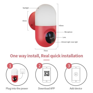 Camera wifi FOXMAG24, 2MP, 360 de grade, rotatie, detectie miscare - Img 4