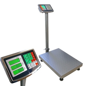 Cantar de platforma, sarcina maxima 135 kg, din otel, afisaj digital cu iluminare, cu baterie reincarcabila de mare capacitate, precizie de masurare +/- 100 g, argintiu - Img 1