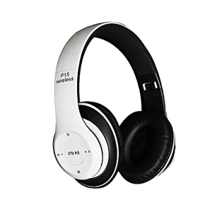 Casti wireless cu microfon si radio P15 alb Pangpai - Img 2