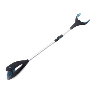 Cleste pentru prindere obiecte, extensibil, cu maner antialunecare, pliabil, bec LED pentru iluminarea obiectului prins, magnet pe exteriorul clestelui, negru/albastru - Img 2