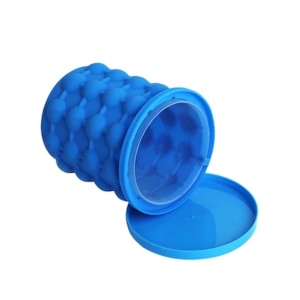 Dispozitiv pentru gheata Smart Ice Cube FOXMAG24, tip frapiera, silicon, usor de utilizat, capac inclus, 120 de cuburi, albastru, 14x13 cm - Img 1