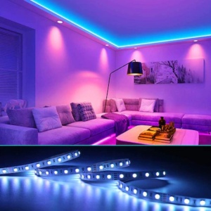 Kit Banda Flexibila LED FOXMAG24, Cu Telecomanda, adaptor si Sursa, Lungime 5 metri, Multicolor - Img 4