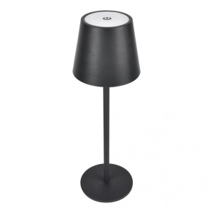 Lampa LED de masa, tocuh control, diametru 11cm, inaltime 36 cm, cu 3 intensitati de lumina, cap detasabil, negru - Img 1