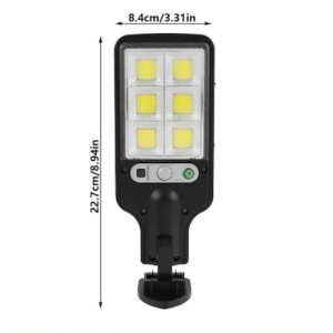 Lampa solara FOXMAG24 cu senzor de miscare, 6 leduri, 1.5W, telecomanda, negru - Img 4