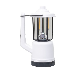Lanterna tip felinar, 6 tipuri de lumina, incarcare USB, diametru lanterna 10cm, inaltime lanterna 24cm, alb/negru - Img 3