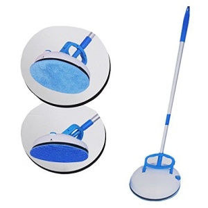 Mop robot, ajustabil, cu coada detasabila, ideal pentru canapele si tapiterii, reincarcabil, curatare rotativa la 360 de grade, alb/albastru - Img 3