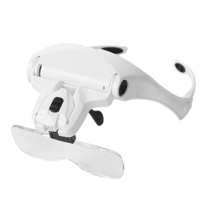 Ochelari tip cozoroc cu lupa si doua lampi iluminare FOXMAG24, Led 9892B2 - Img 1