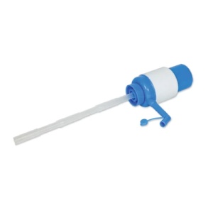 Pompa apa, din plastic, cu actionare manuala, alb/albastru - Img 1